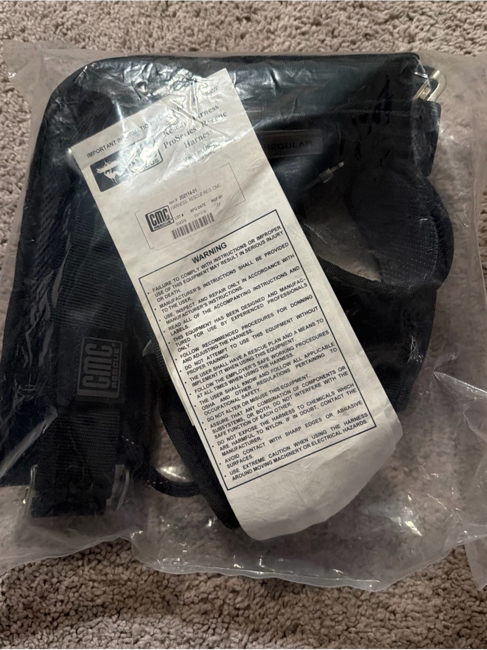 CMC Pro 202114 Rescue Sit Harness (sz 32"-42") New In Bag